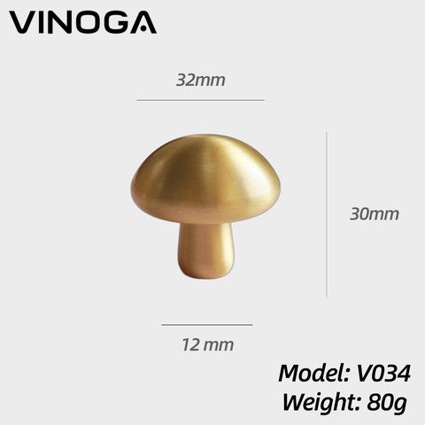 Solid Brass Cabinet Knob V034