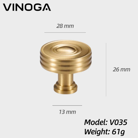 Solid Brass Cabinet Knob V036