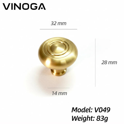 Solid Brass Cabinet Knob V049