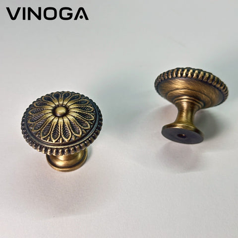 Antique Solid Brass Cabinet Knob V052A
