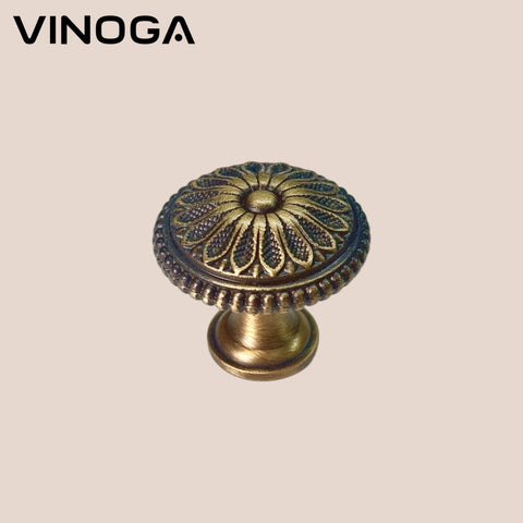 Antique Solid Brass Cabinet Knob V052A