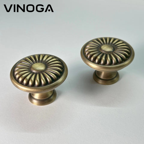 Antique Solid Brass Cabinet Knob V055A