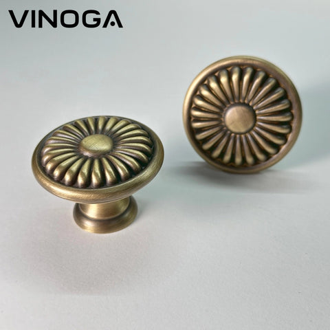 Antique Solid Brass Cabinet Knob V055A