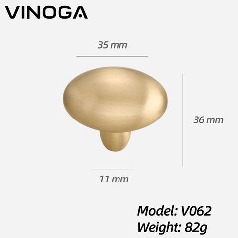 Solid Brass Cabinet Knob V062