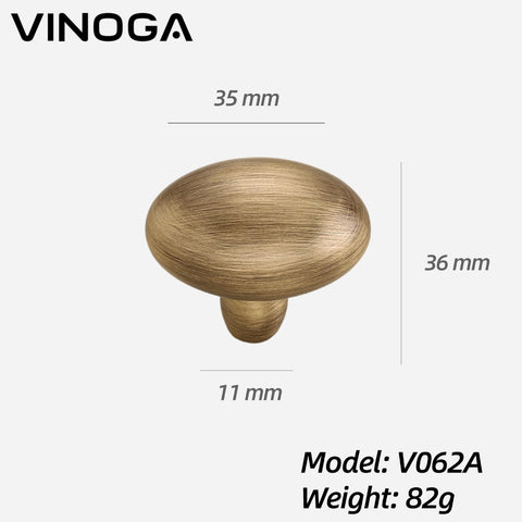 Antique Solid Brass Cabinet Knob V062A