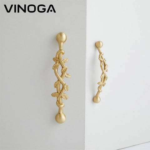 Botanical Vine Brass Cabinet Handles V124