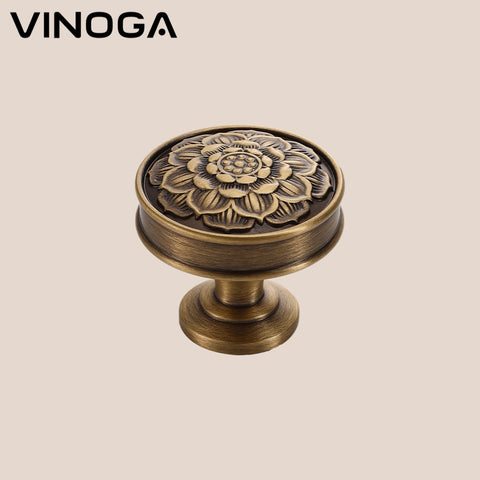 Antique Solid Brass Cabinet Knob V051A
