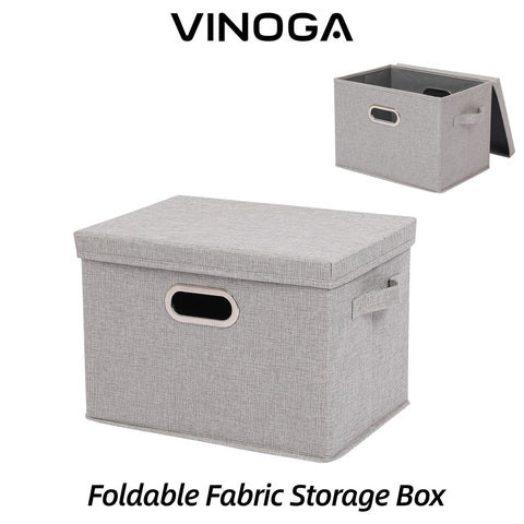 Foldable Fabric Boxes with Lids