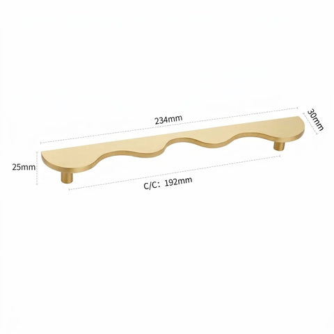 Ripple Brass Cabinet Handles V127
