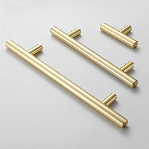 Classic T-Bar Brass Cabinet Handles V105