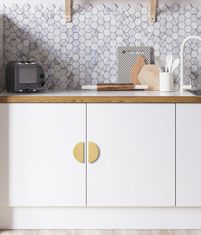 Half Moon Shape Modern Brass Cabinet Handles V203