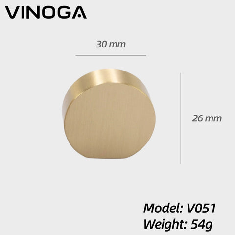 Solid Brass Cabinet Knob V045